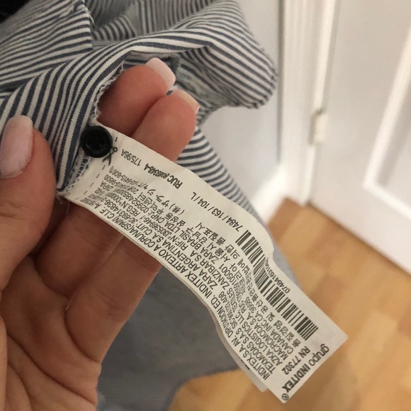 Zara Collection Striped Lace Button Down Size L - Picture 5 of 6